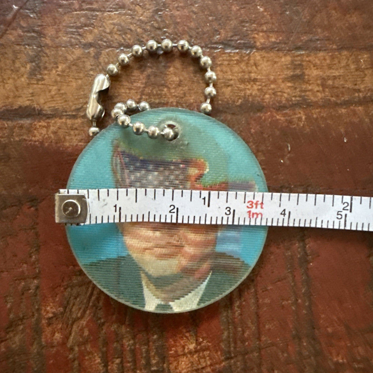 JFK lenticular keychain 1960s John F Kennedy - photo 4