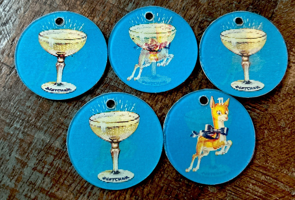 Babycham Vari-Vue lenticular keychains lot of 5 - photo 2