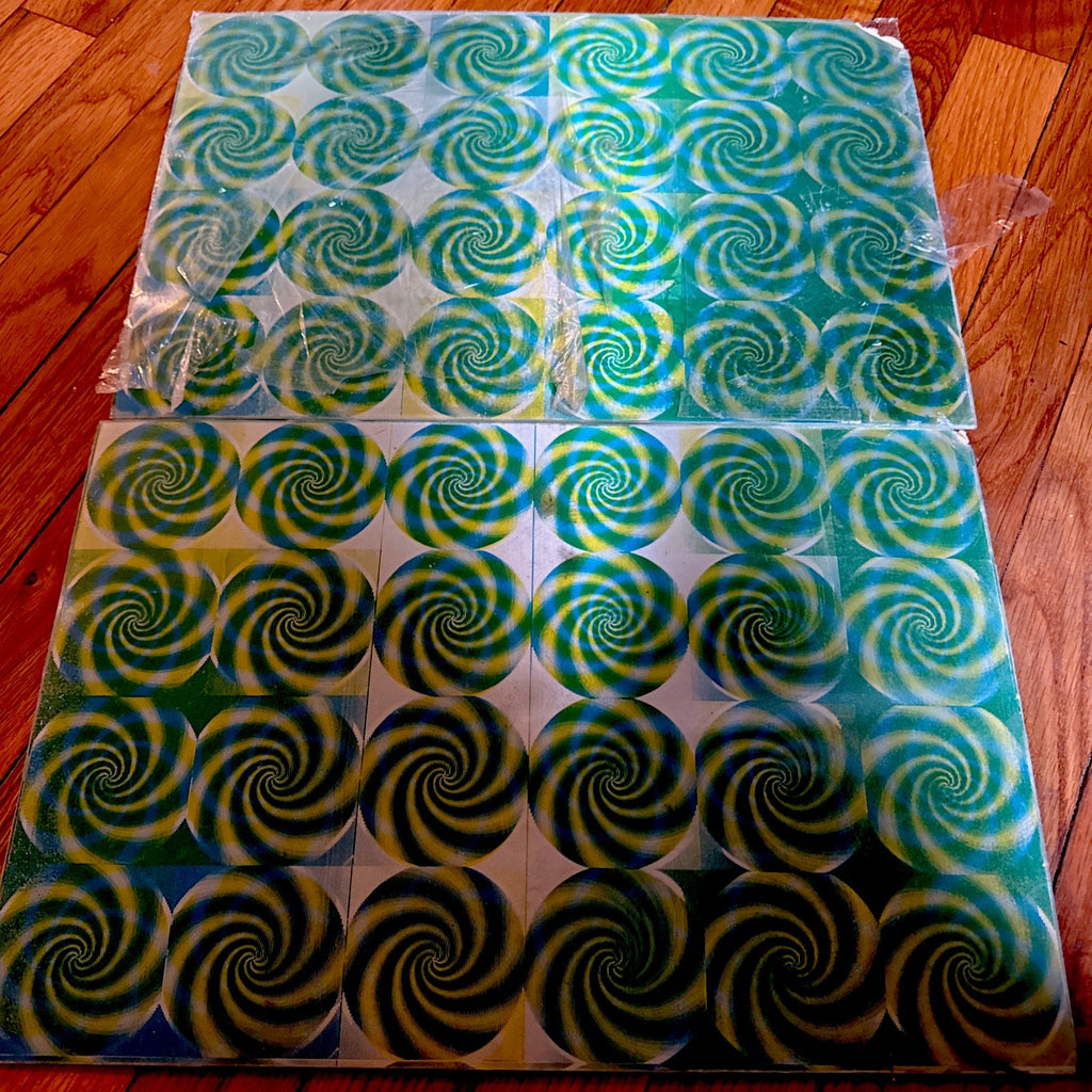 Vari-Vue psychedelic green swirls 14x16 moving motion lenticular picture - photo 10